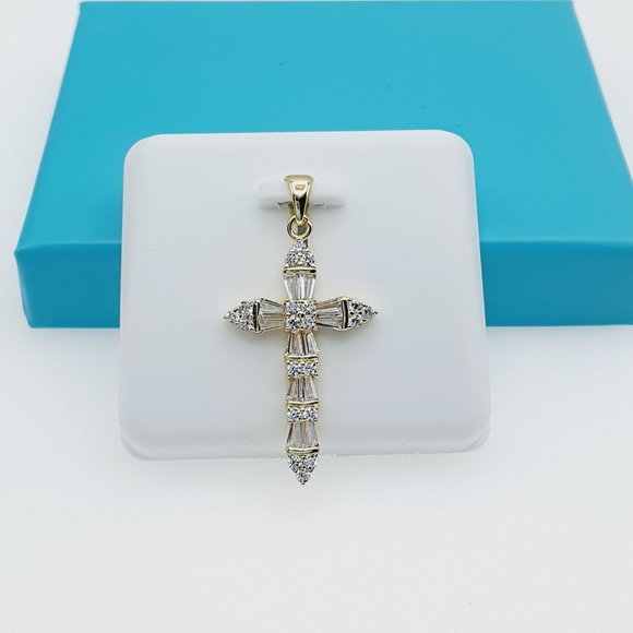 Jewelry - "14K Gold Plated 925 Sterling Silver CZ Beautiful Pendant for Women, 1USPAR4001